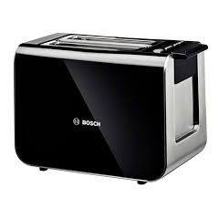 Bosch TAT8613GB  Toaster with quartz glass heating system, digital toast setting, intelligent operation. Black finish