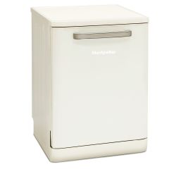Montpellier MAB6015C 60Cm Freestanding Retro Dishwasher Cream
