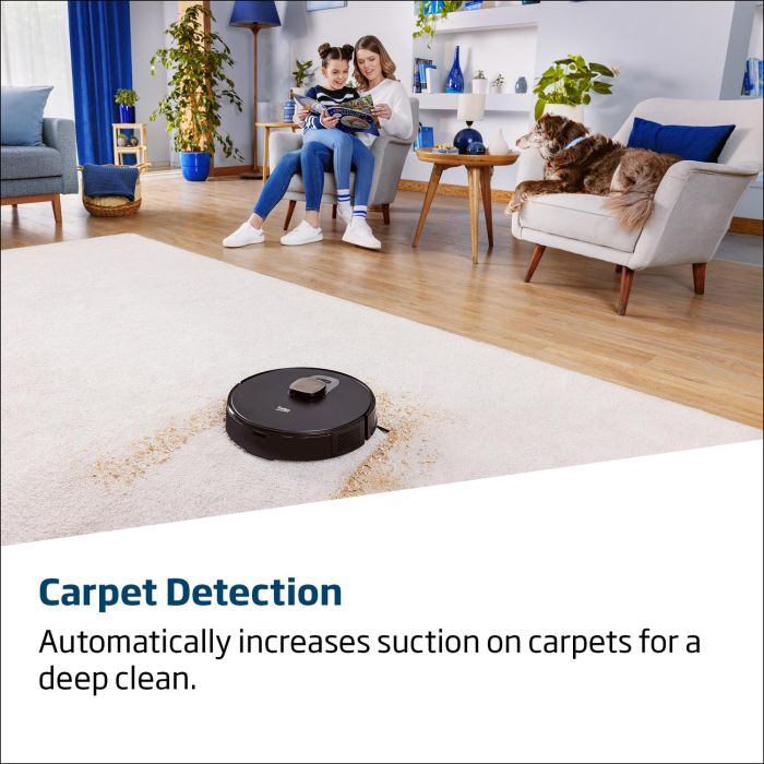 Beko VRR61414VB RoboSmart Robot Vacuum Cleaner - 130 Minutes Run Time - Black