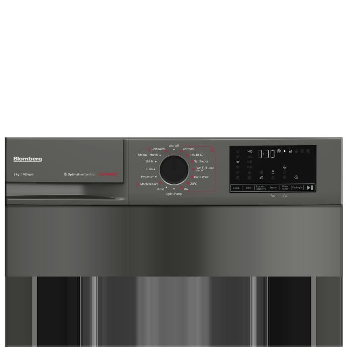 Blomberg LWA18461G 8kg 1400 Spin RecycledTub Washing Machine - Graphite