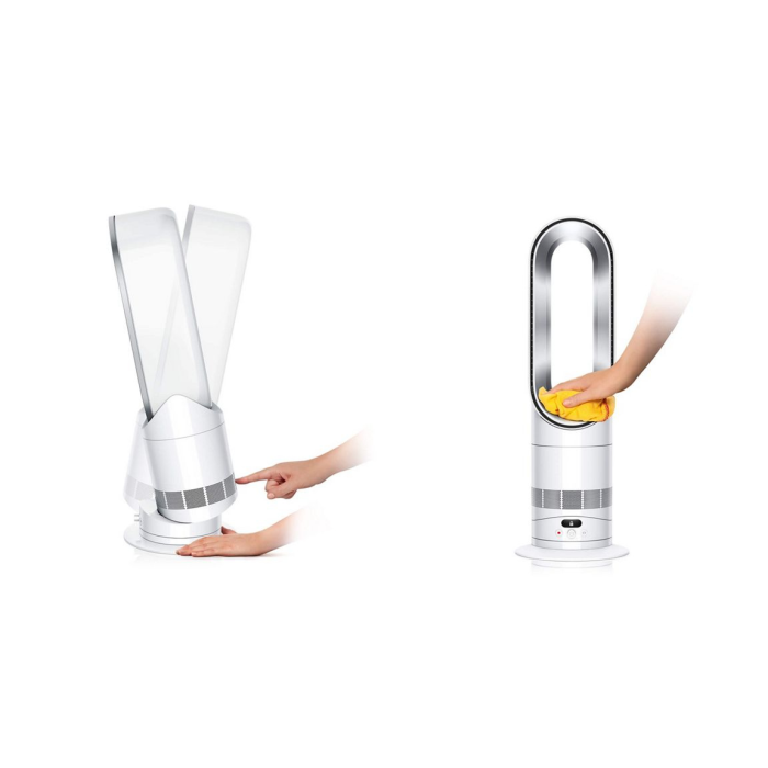 Dyson 330HF1 Hot+Cool Fan Heater - White & Nickel