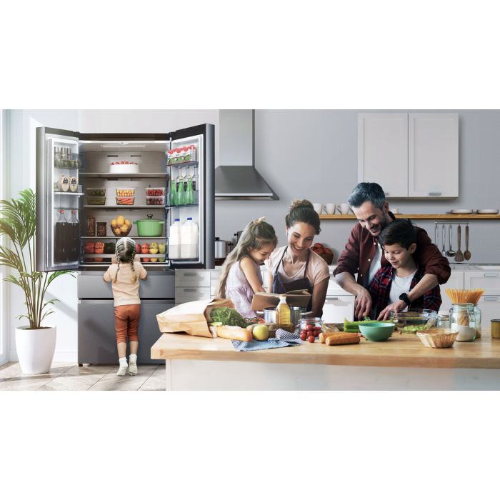 Hisense RF749N4SWSE 91.4cm American Style Fridge Freezer - Stainless Steel