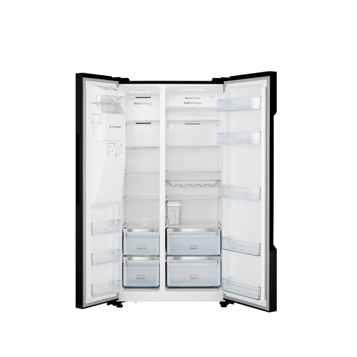 Hisense RS694N4TBE 91cm American Style Fridge Freezer - Black