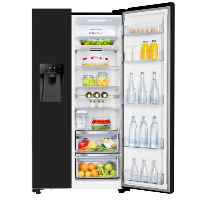 Hisense RS694N4TBE 91cm American Style Fridge Freezer - Black