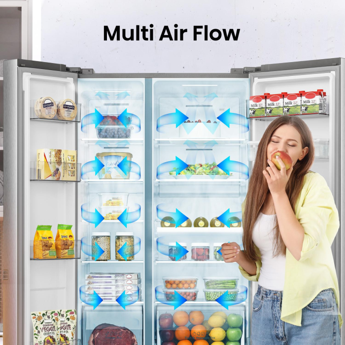 Hisense RS840N4WCE 60/40 Fridge Freezer - Stainless Steel