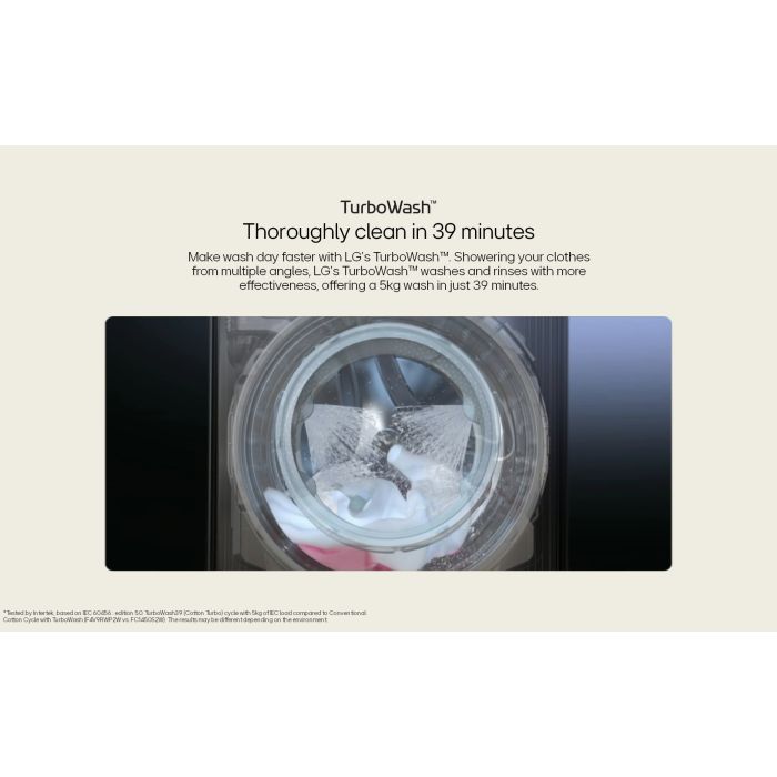 LG FWY606WWLN1 10kg/6kg 1400 Spin Washer Dryer - White