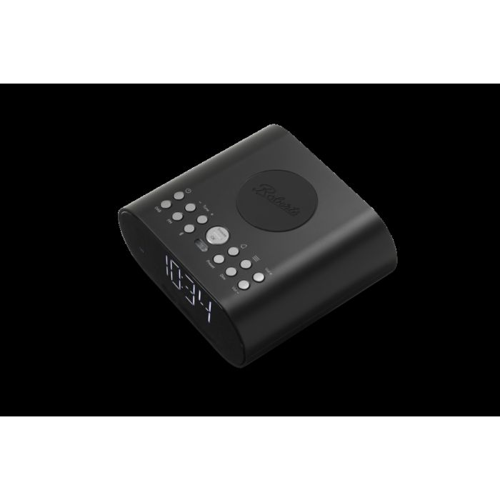 Roberts Radio ORTUSDABW DAB Charge DAB+/FM Bluetooth Clock Radio - Black