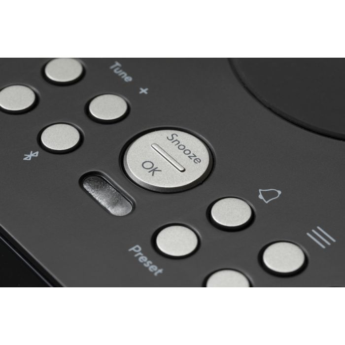 Roberts Radio ORTUSDABW DAB Charge DAB+/FM Bluetooth Clock Radio - Black