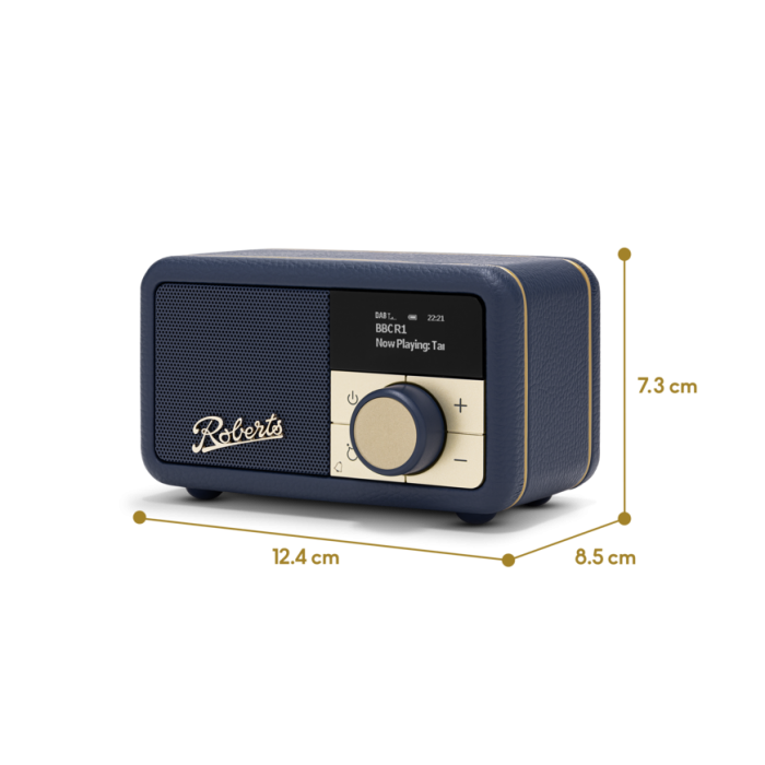Roberts PETITE2MB Revival Dab/Dab+/Fm RDS Bluetooth Portable Radio Midnight Blue