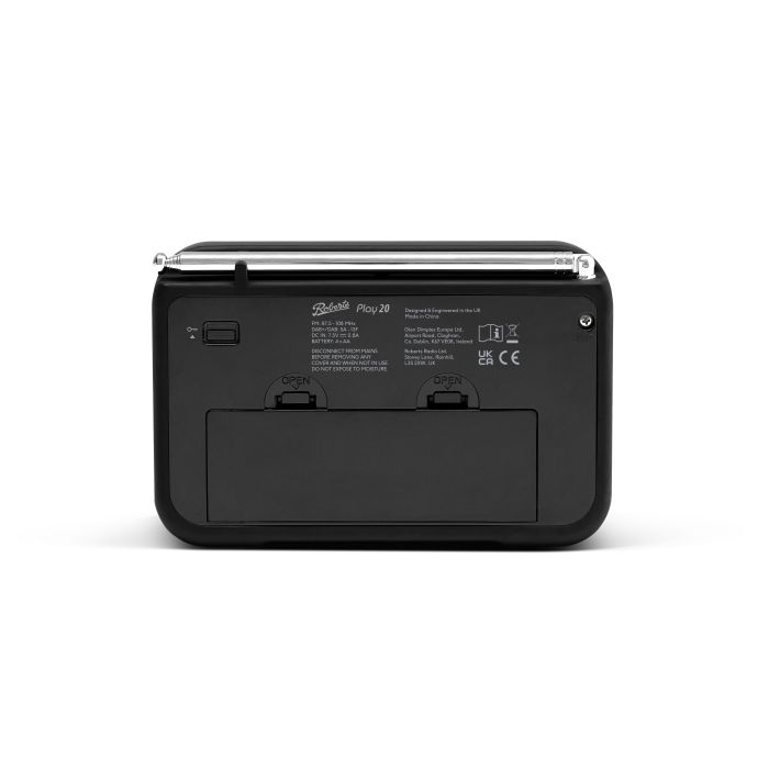 Roberts Radio PLAY20BK DAB+/DAB/FM RDS Radio - Black
