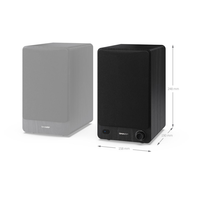 Sharp CP-SS30 BK Wireless Bookshelf Speakers