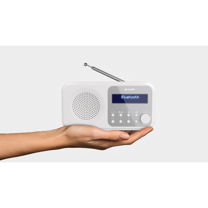 Sharp DR-P420 WH Tokyo Portable Digital Radio - White