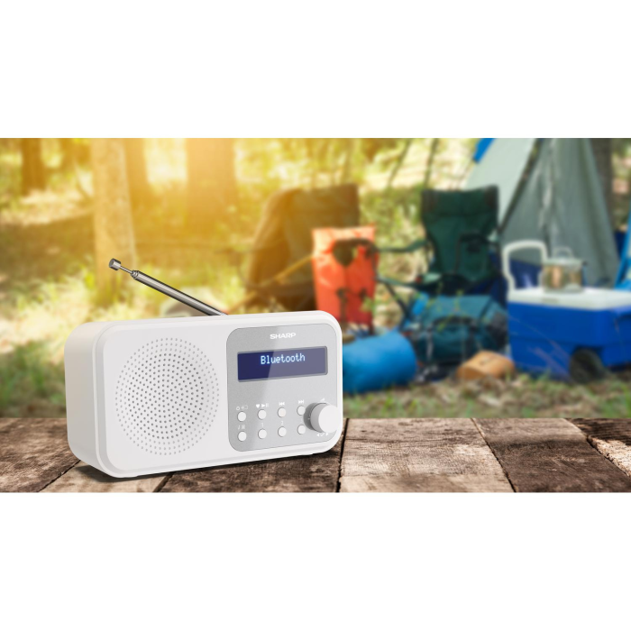 Sharp DR-P420 WH Tokyo Portable Digital Radio - White