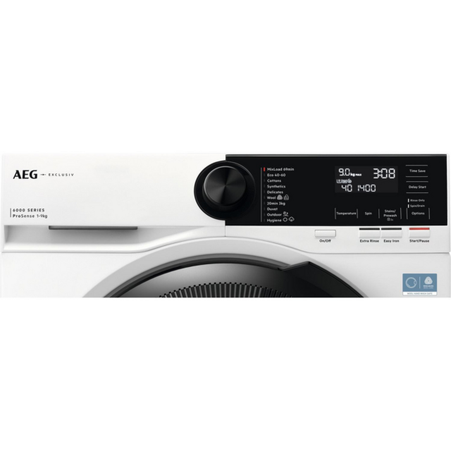 AEG LFR62944B 9kg 1400 Spin Washing Machine White