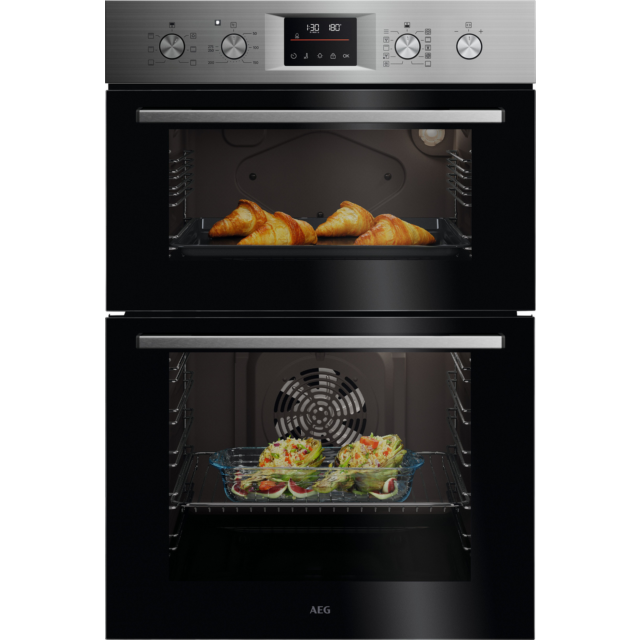 AEG OU5CP40M 61L Stainless Steel Double Electric Oven