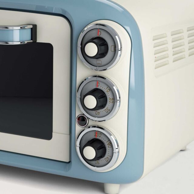 Ariete AR7905 18 Litre Vintage Mini Electric Oven - Blue 