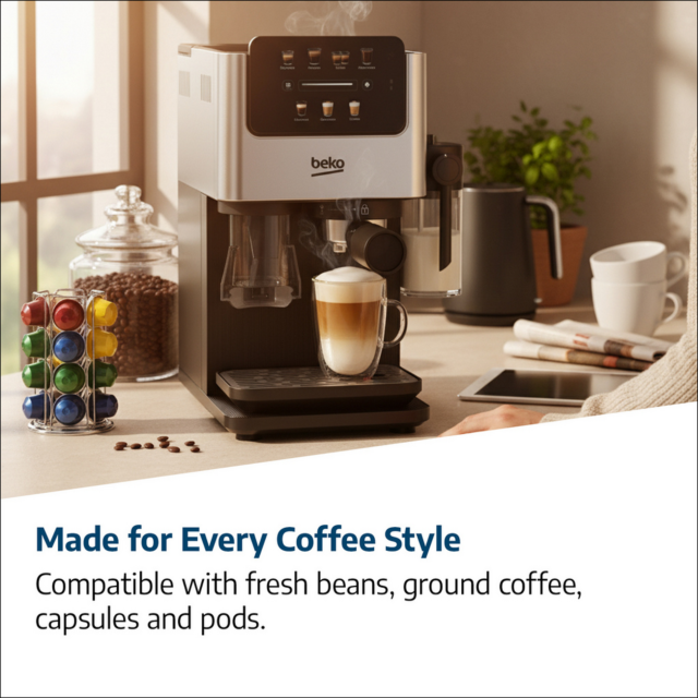 Beko CED7524X Espresso Machine with Grinder Silver
