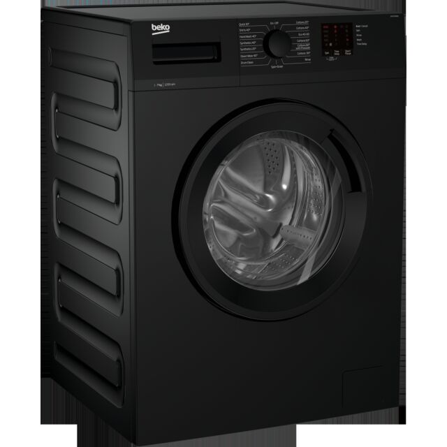 Beko WTK72041B 7kg 1200 Spin Washing Machine with Quick Programme - Black