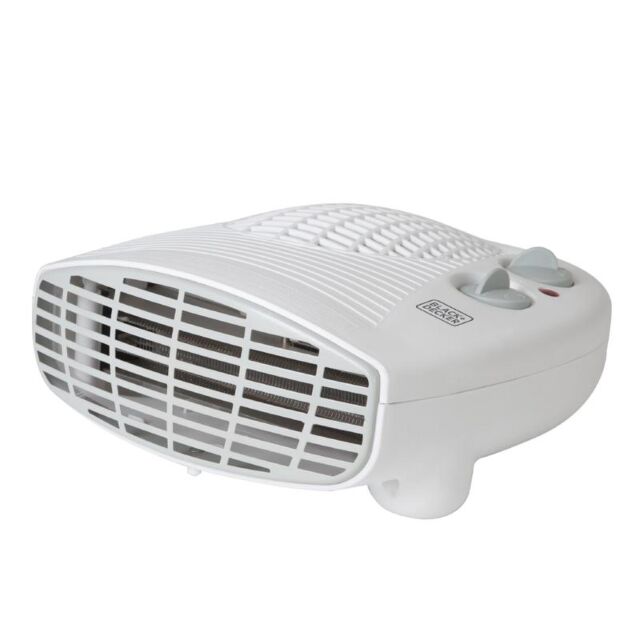 Black and Decker BXSH37005GB 2Kw Flat Fan Heater White