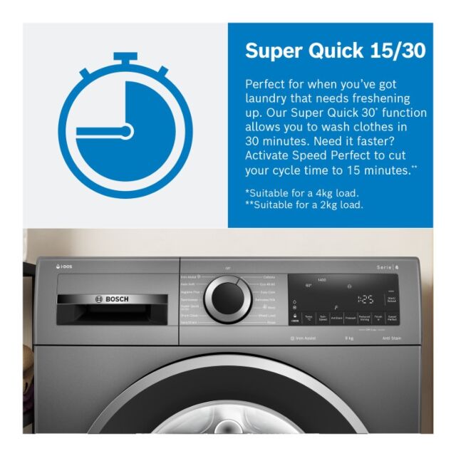 Bosch WIW28502GB Built-In 8Kg / 1400 Spin Washing Machine Series 8