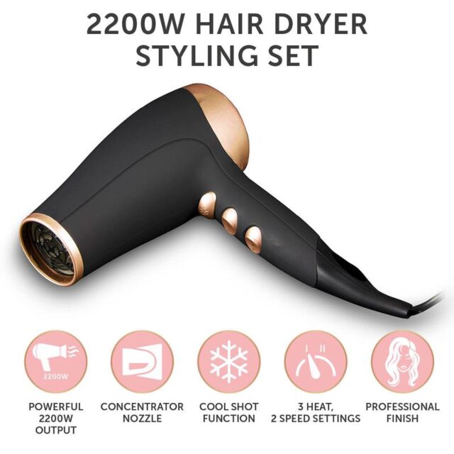 Carmen C80022 2200W Hair Dryer Black