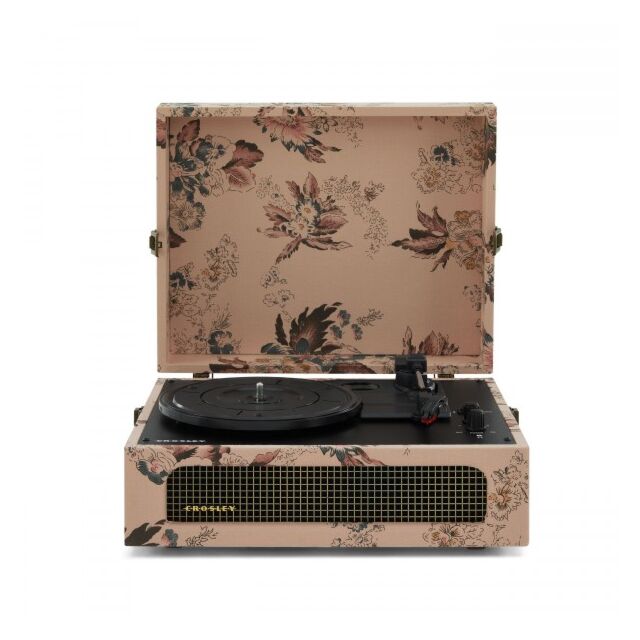 Crosley CR8017B-FL4 Voyager Portable Turntable Floral