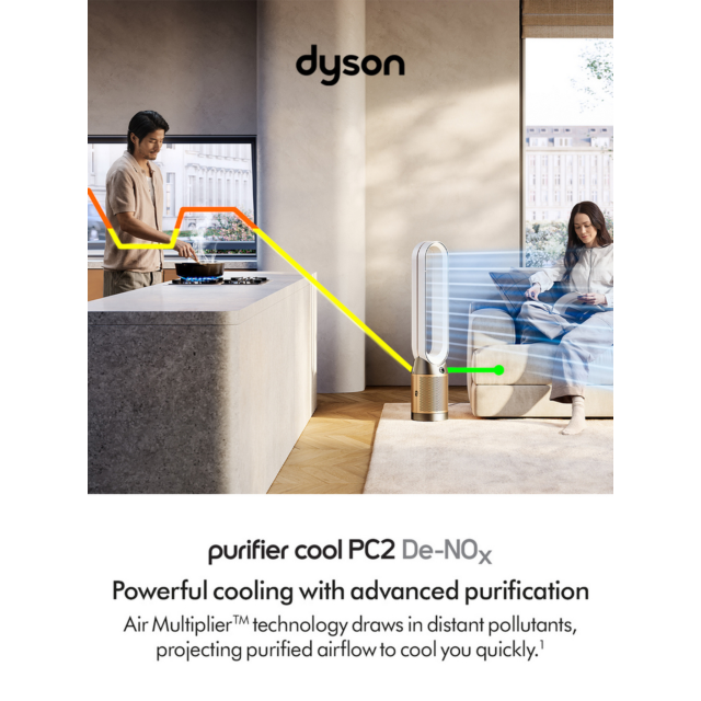 Dyson TP12 544535-01 Purifier Fan White and Gold