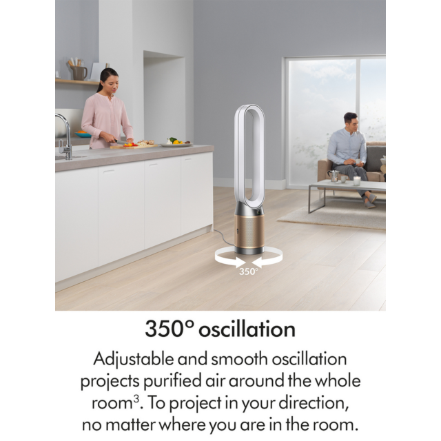 Dyson TP12 544535-01 Purifier Fan White and Gold