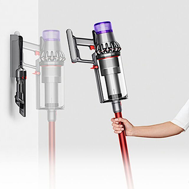 (476597-01) V11EXTRA Stick Vacuum Cleaner - 60 Minutes Run Time - Nickel/Red