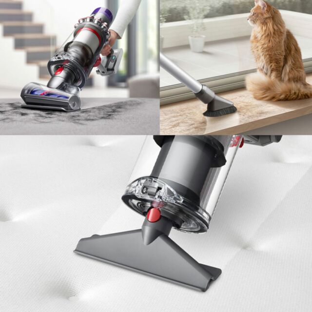 (476597-01) V11EXTRA Stick Vacuum Cleaner - 60 Minutes Run Time - Nickel/Red