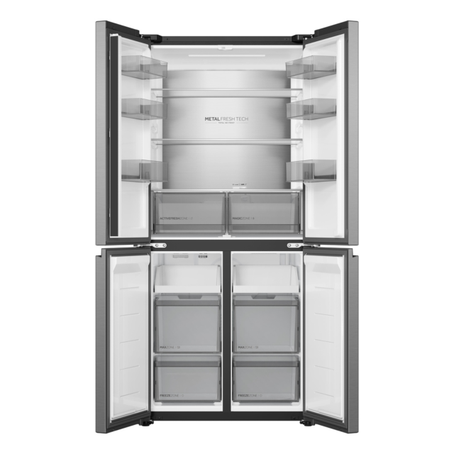 Haier HCR58S18DNMM 60/40 Fridge Freezer Inox