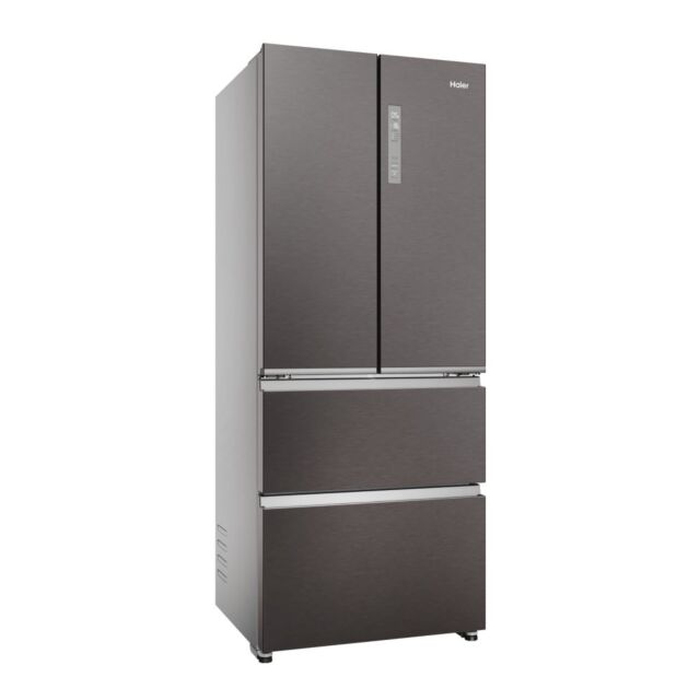 Haier HFR3718ENMD  70cm 60/40 Total No Frost Fridge Freezer - Dark Inox