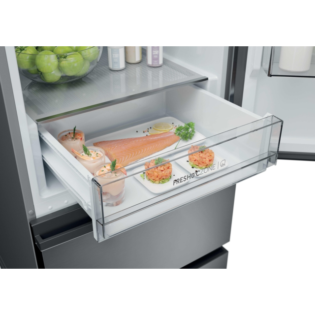 Haier HTR3618DNMG 60/40 Combi Fridge Freezer Black