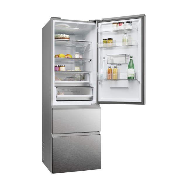 Haier HTW5618EWMG 60/40 Silver Fridge Freezer