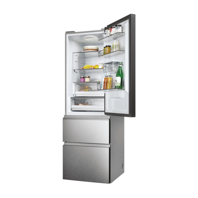 Haier HTW5618EWMG 60/40 Silver Fridge Freezer