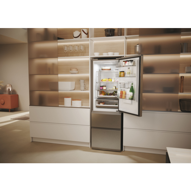 Haier HTW5618EWMG 60/40 Silver Fridge Freezer