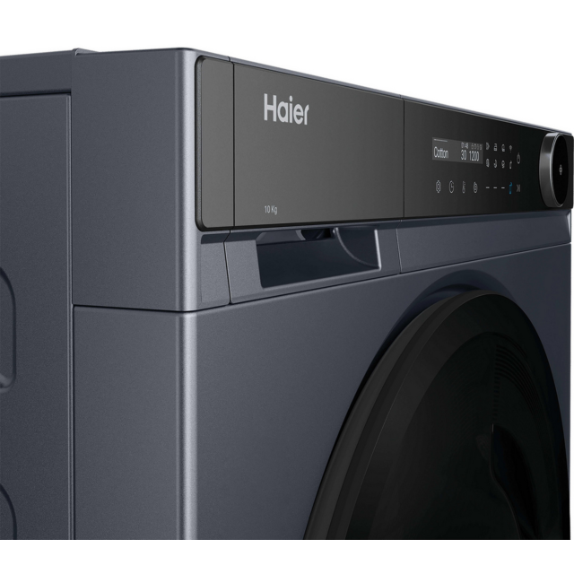Haier HWB100B14858GUUK 10kg 1400 Spin Washer Graphite