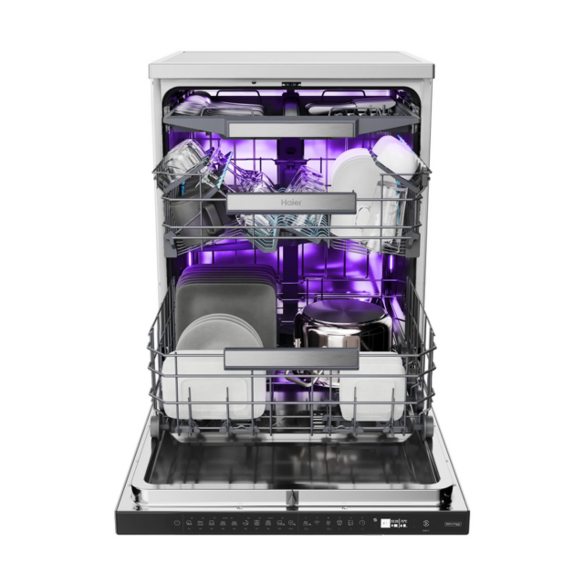Haier XF 6B2M3BX-80 Silver Dishwasher 16 Settings