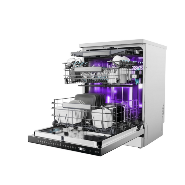 Haier XF 6B2M3BX-80 Silver Dishwasher 16 Settings
