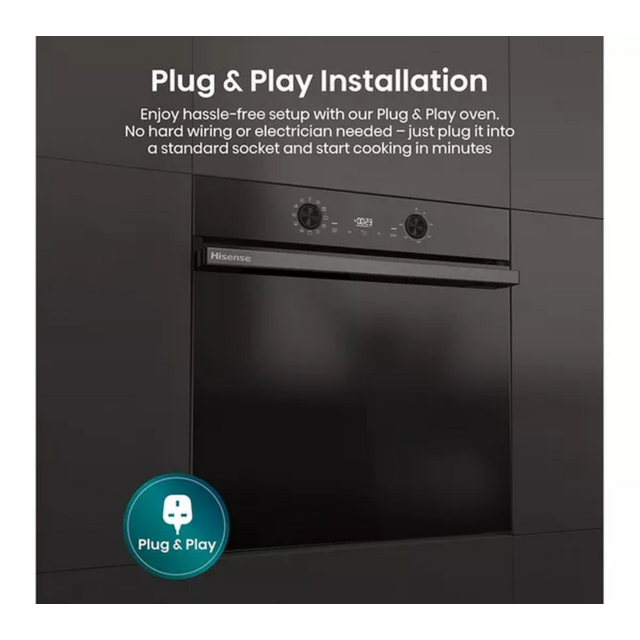 Hisense BI622ABPGUK Built-In Electric Steam Oven Jet Black