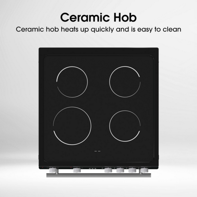 Hisense HDE3211BBUK Double Oven Cooker 60cm Ceramic Hob