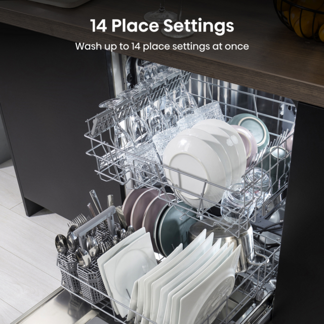 Hisense HS642D90WUK Dishwasher White 14 Place Settings