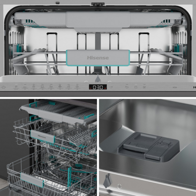 Hisense HV16AUK Integrated Dishwasher with 16 Place Settings