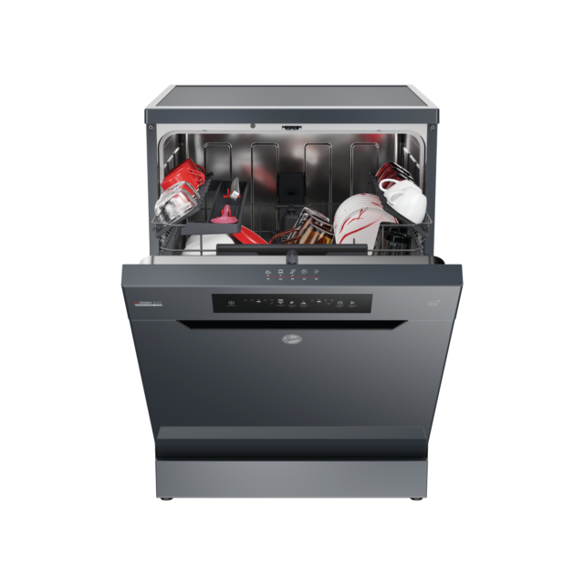 Hoover HF4C7L0A Full Size Dishwasher in Graphite - 14 Place Settings