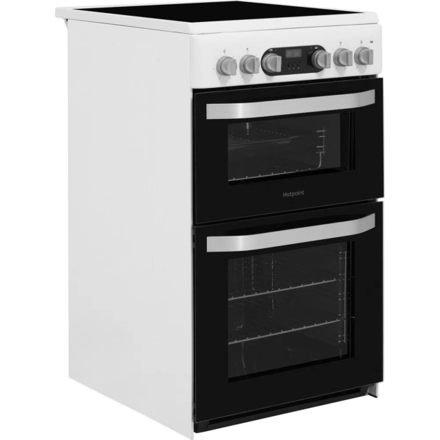 Hotpoint HD5V93CCW 50 cm Ceramic Double Electric Cooker