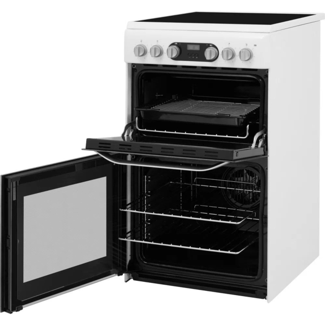 Hotpoint HD5V93CCW 50 cm Ceramic Double Electric Cooker