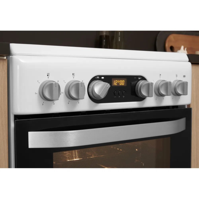 Hotpoint HD5V93CCW 50 cm Ceramic Double Electric Cooker