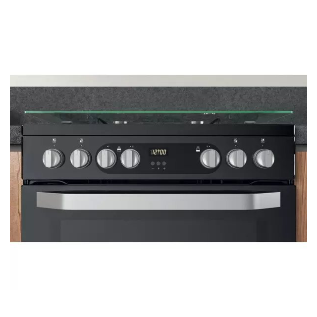 Hotpoint HDM67G9C2CB 60 cm Dual Fuel Cooker - Black