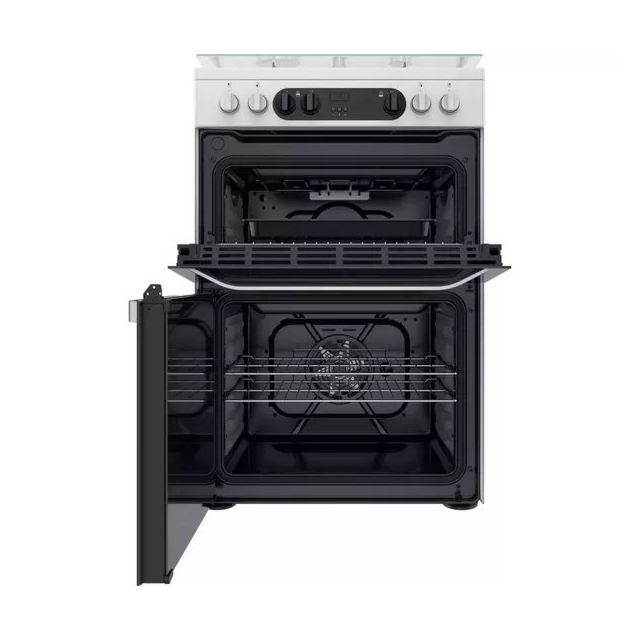 Hotpoint HDM67G9C2CW 60 cm Dual Fuel Cooker - White