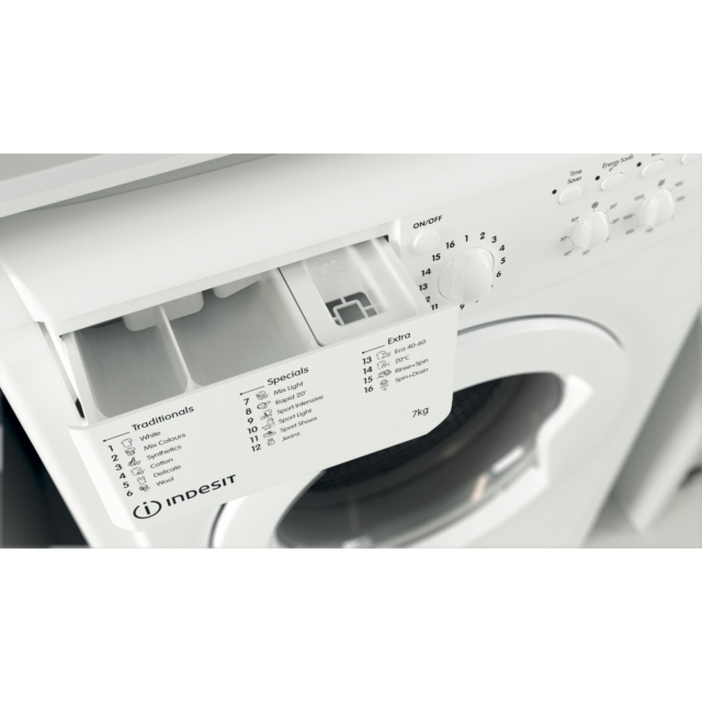 Indesit IWC71252WUKN 7kg 1200 Spin Washing Machine with Water Balance technology - White